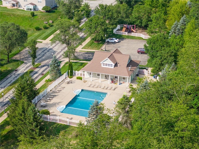 416 Willow Ct, Allegheny Twp, PA 15613 - view from above of property featuring a pool area