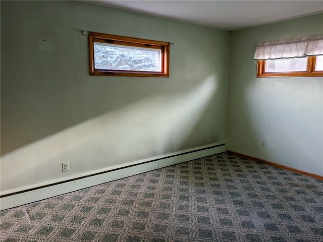 308 E Highland Ave, Ebensburg, PA 15931 - carpeted empty room with baseboard heating and baseboards