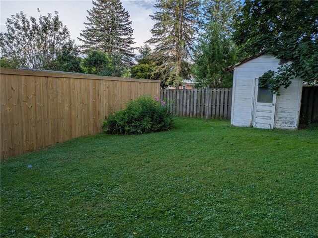308 E Highland Ave, Ebensburg, PA 15931 - fenced backyard with a storage unit