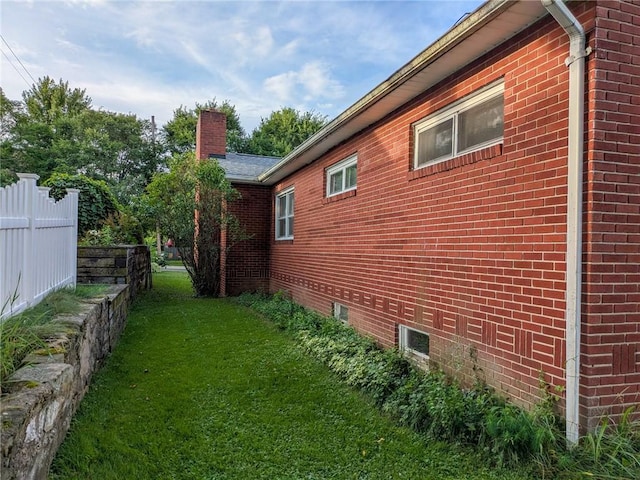308 E Highland Ave, Ebensburg, PA 15931 - view of side of property with a chimney and brick siding