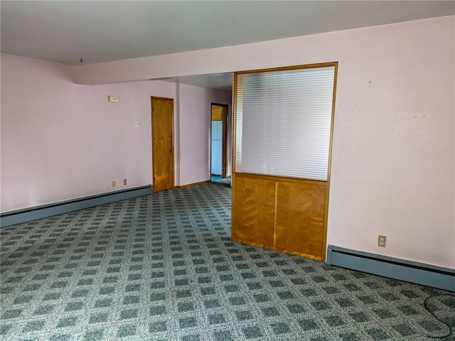 308 E Highland Ave, Ebensburg, PA 15931 - spare room featuring a baseboard heating unit and carpet