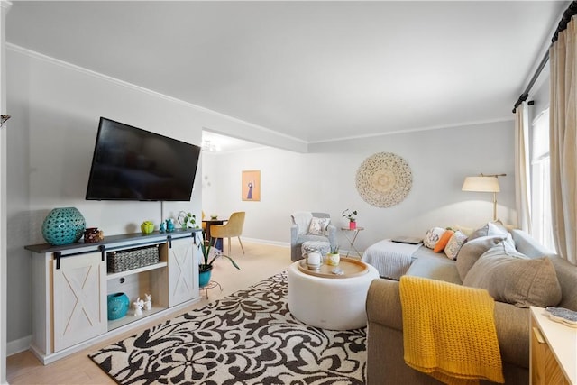 507 Sewickley Heights Dr, Aleppo, PA 15143 - living room with baseboards and crown molding