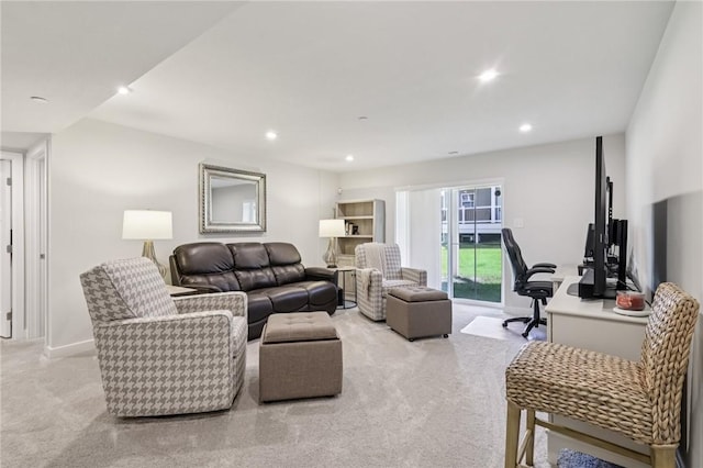 306 Helenium Dr, Adams Twp, PA 16046 - living area featuring light colored carpet and recessed lighting