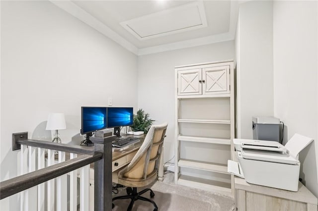 306 Helenium Dr, Adams Twp, PA 16046 - home office featuring attic access