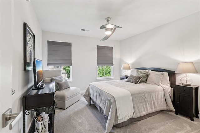 306 Helenium Dr, Adams Twp, PA 16046 - bedroom featuring light carpet and a ceiling fan