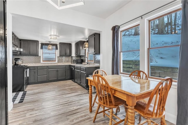 203 Stoney Hollow Rd, Winfield Twp, PA 16023 - dining area with light wood-type flooring and baseboards