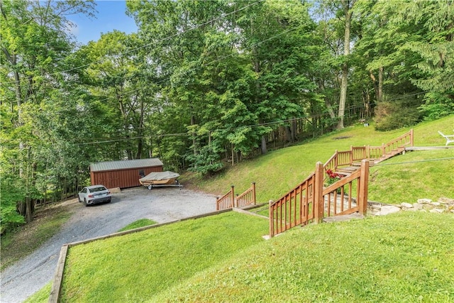 203 Stoney Hollow Rd, Winfield Twp, PA 16023 - view of grassy yard with gravel driveway