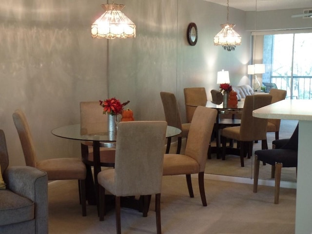 2160 Greentree Rd Unit 701W, Pittsburgh, PA 15220 - dining space featuring light carpet and a chandelier