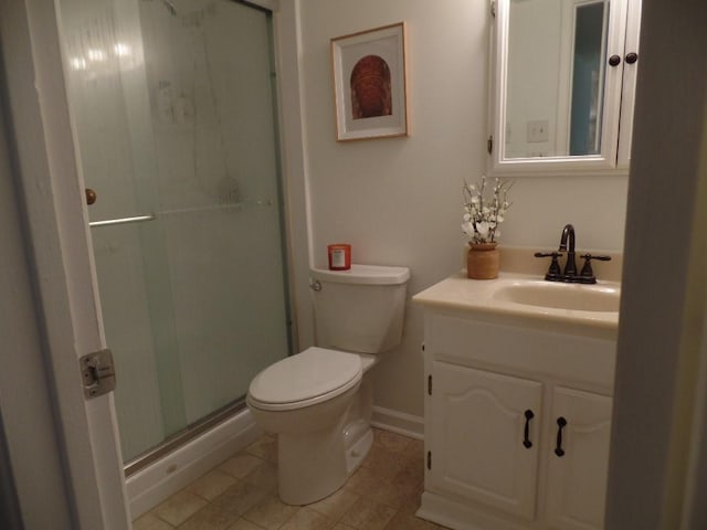 2160 Greentree Rd Unit 701W, Pittsburgh, PA 15220 - bathroom with vanity, a stall shower, and tile patterned floors