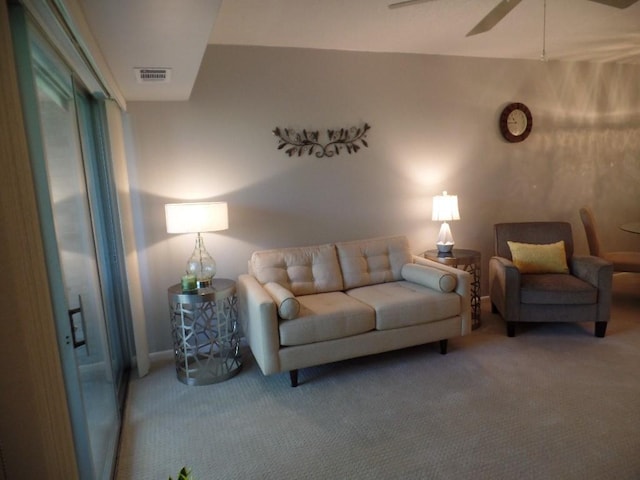 2160 Greentree Rd Unit 701W, Pittsburgh, PA 15220 - living area featuring carpet and a ceiling fan