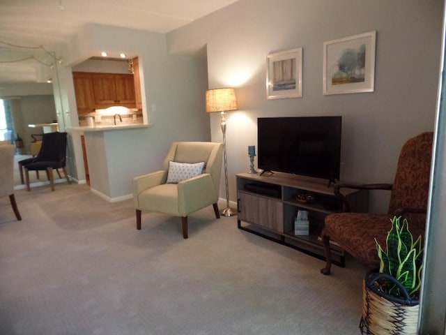 2160 Greentree Rd Unit 701W, Pittsburgh, PA 15220 - living room with light carpet and baseboards