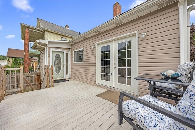 107 Ambridge Ave, Leet Twp, PA 15003 - wooden terrace featuring french doors