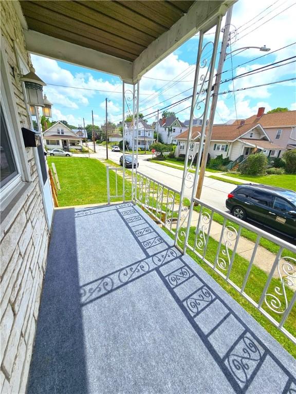 596 Beech St, City Of Washington, PA 15301 - porch featuring a residential view and a yard