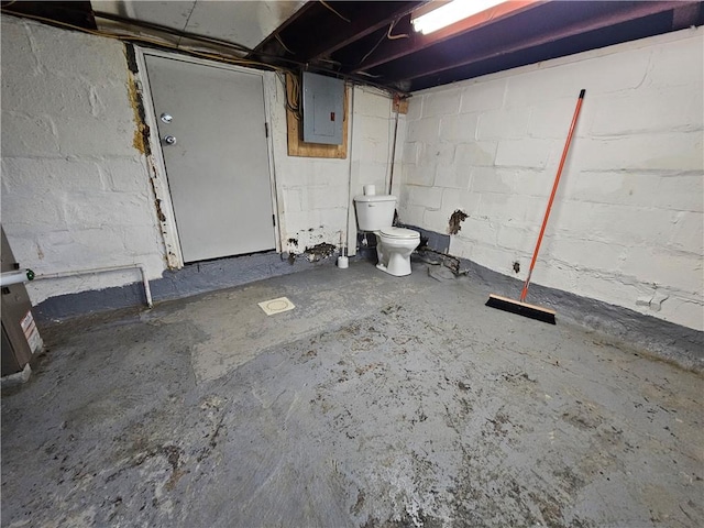 596 Beech St, City Of Washington, PA 15301 - unfinished basement with electric panel