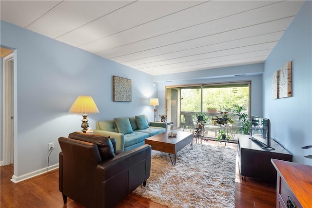 2034 Swallow Hill Rd Unit 419, Pittsburgh, PA 15220 - living area featuring dark wood finished floors and baseboards