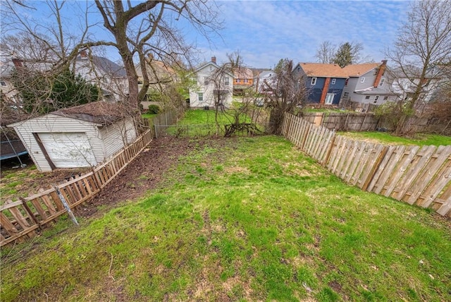 1122 Wade St, Aliquippa, PA 15001 - fenced backyard with a residential view and an outdoor structure