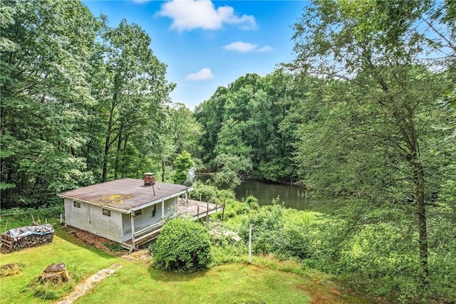 3067 N 3rd St, Jamestown, PA 16134 - drone / aerial view of a heavily wooded area and a large body of water