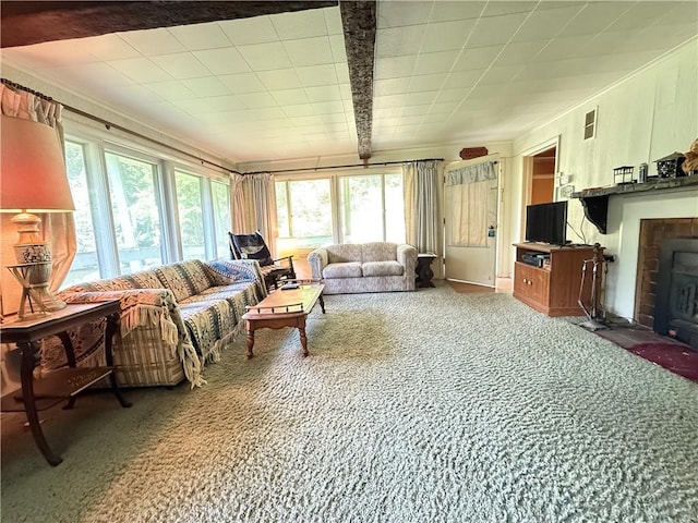 3067 N 3rd St, Jamestown, PA 16134 - carpeted living area featuring healthy amount of natural light and ornamental molding