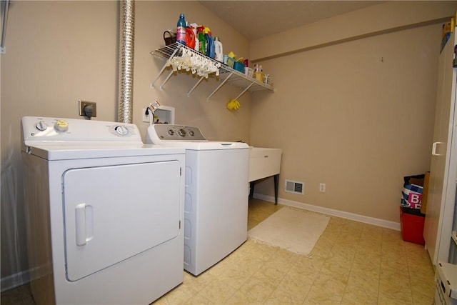 1065 Duncan Ln, Whitehall, PA 15236 - laundry room featuring separate washer and dryer and light flooring
