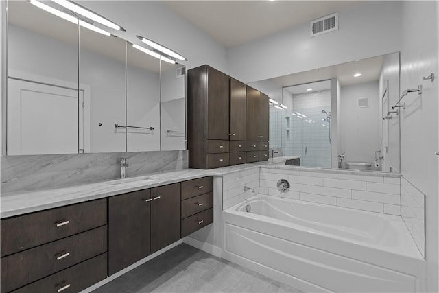 1825 Arcena St Unit 3, Downtown Pgh, PA 15219 - full bath featuring vanity, a stall shower, a bath, recessed lighting, and a bidet