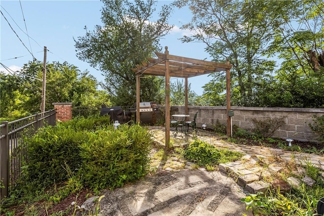 1825 Arcena St Unit 3, Downtown Pgh, PA 15219 - fenced backyard with a pergola and a patio