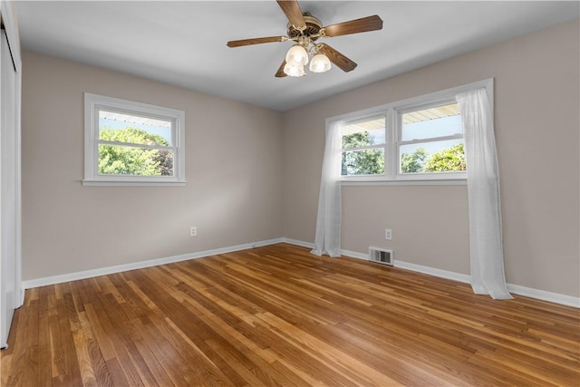 108 Dave St, Daugherty Twp, PA 15066 - spare room with plenty of natural light, wood finished floors, and a ceiling fan