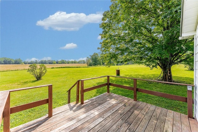 304 Wirsing Rd, Wharton Twp, PA 15440 - deck featuring a view of rural / pastoral area and a lawn