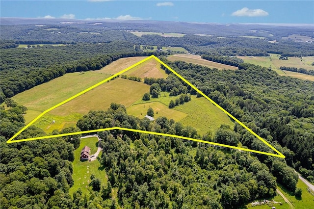 304 Wirsing Rd, Wharton Twp, PA 15440 - aerial view of property's location with property boundaries highlighted and a forest