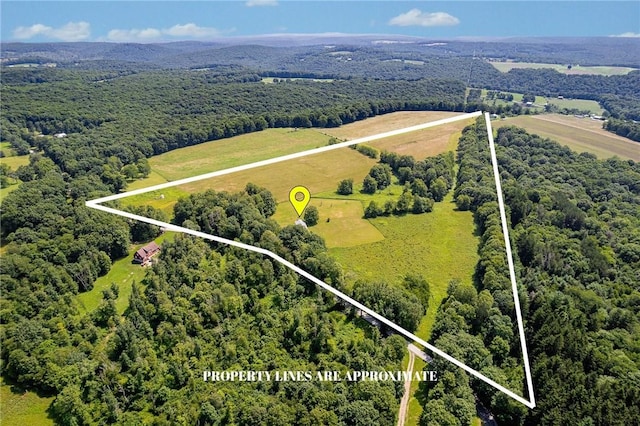 304 Wirsing Rd, Wharton Twp, PA 15440 - aerial view of property's location featuring property boundaries highlighted and a forest