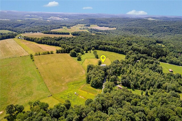 304 Wirsing Rd, Wharton Twp, PA 15440 - aerial view of sparsely populated area with a heavily wooded area