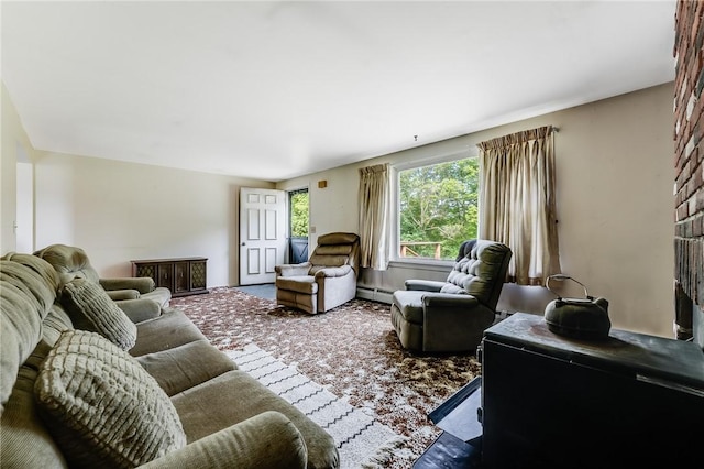 304 Wirsing Rd, Wharton Twp, PA 15440 - living area with carpet floors and a baseboard radiator