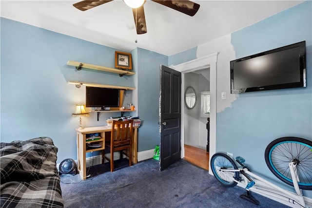 1246 Clairhaven St, Crafton Heights, PA 15205 - carpeted bedroom featuring ceiling fan and baseboards