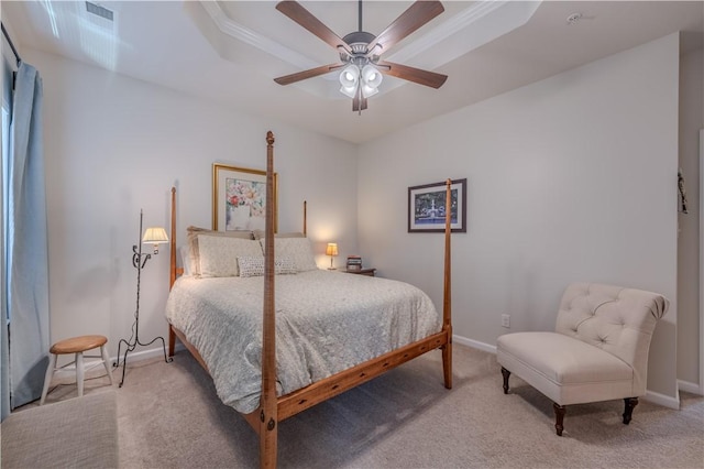 812 Theda Dori St, Cranberry Twp, PA 16066 - carpeted bedroom with ceiling fan and a tray ceiling