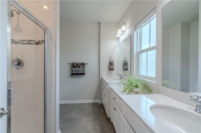 812 Theda Dori St, Cranberry Twp, PA 16066 - bathroom featuring double vanity and a stall shower