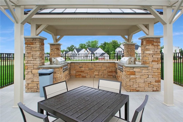 812 Theda Dori St, Cranberry Twp, PA 16066 - view of patio featuring an outdoor kitchen and outdoor dining space