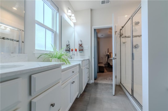 812 Theda Dori St, Cranberry Twp, PA 16066 - bathroom with vanity, a shower stall, and connected bathroom