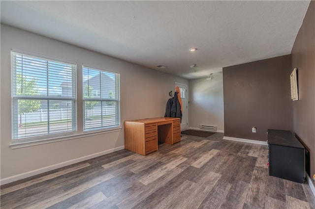812 Theda Dori St, Cranberry Twp, PA 16066 - unfurnished office featuring dark wood-style flooring and baseboards
