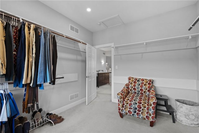 228 Highpointe Dr, Pittsburgh, PA 15220 - spacious closet with attic access and carpet flooring