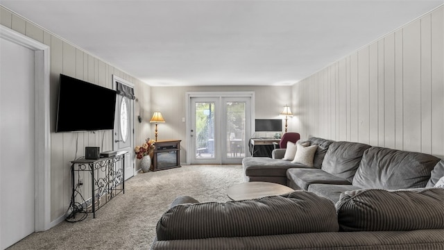 341 E Mcmurray, Peters Twp, PA 15317 - living area with carpet floors, an office area, and french doors