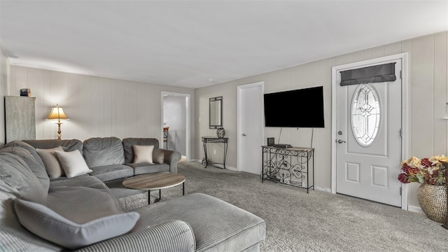 341 E Mcmurray, Peters Twp, PA 15317 - living room with carpet flooring and wooden walls