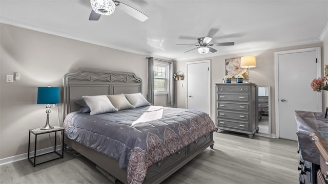 341 E Mcmurray, Peters Twp, PA 15317 - bedroom featuring wood finished floors, crown molding, and ceiling fan