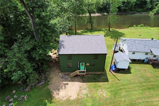 214 Youngs Ln, Sugarcreek, PA 16323 - view from above of property with a nearby body of water