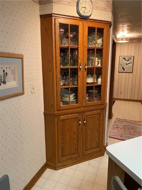 39 Hogue Rd, West Middlesex Boro, PA 16159 - detailed view of tile patterned floors and wallpapered walls