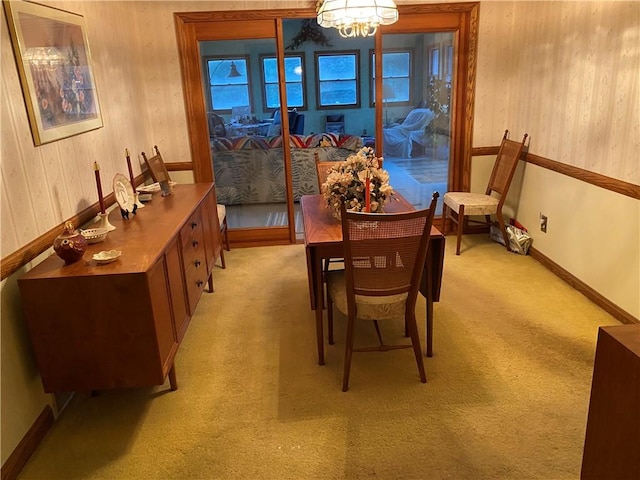 39 Hogue Rd, West Middlesex Boro, PA 16159 - dining area with light colored carpet and a chandelier