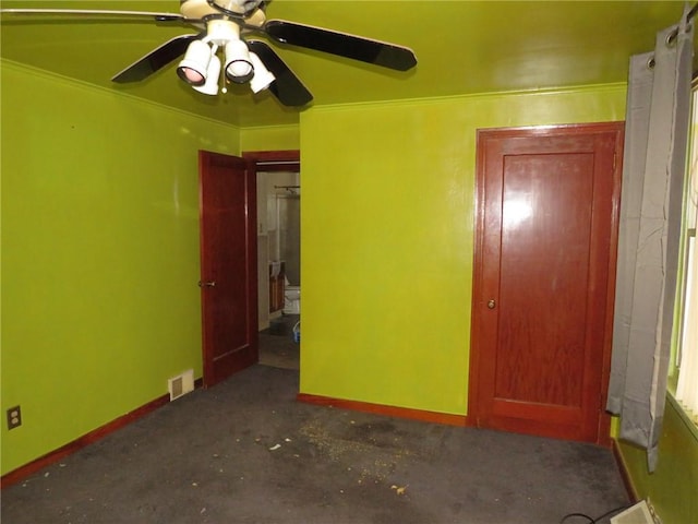 150 Marshall Dr, Penn Hills, PA 15235 - unfurnished bedroom featuring baseboards and ceiling fan