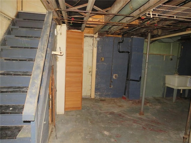 150 Marshall Dr, Penn Hills, PA 15235 - unfinished below grade area featuring concrete block wall