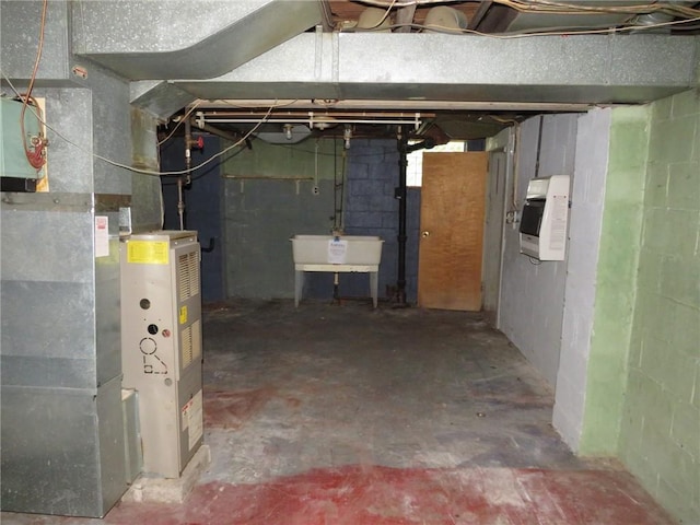 150 Marshall Dr, Penn Hills, PA 15235 - unfinished basement with heating unit