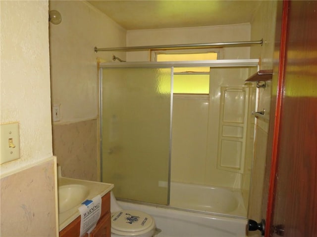 150 Marshall Dr, Penn Hills, PA 15235 - full bathroom featuring vanity and shower / bath combination with glass door