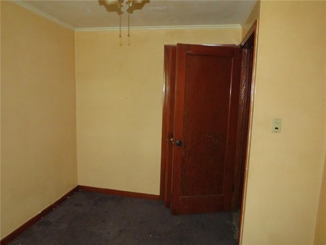 150 Marshall Dr, Penn Hills, PA 15235 - unfurnished room featuring dark carpet, crown molding, and ceiling fan