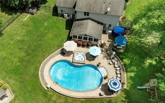 652 Cheyenne Trl, Jackson Twp, PA 16137 - aerial view of property and surrounding area with a pool